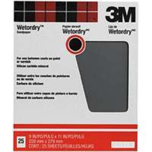 NEW 3M 99420 PRO PACK (25) SHEETS 9X11 WET OR DRY 400A GRIT SANDPAPER 6086599