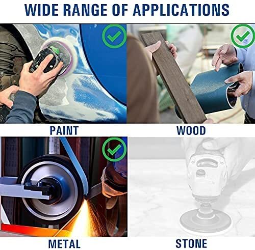 Starcke Premium 5 Inch No Hole Hook and Loop Grip Sanding Discs