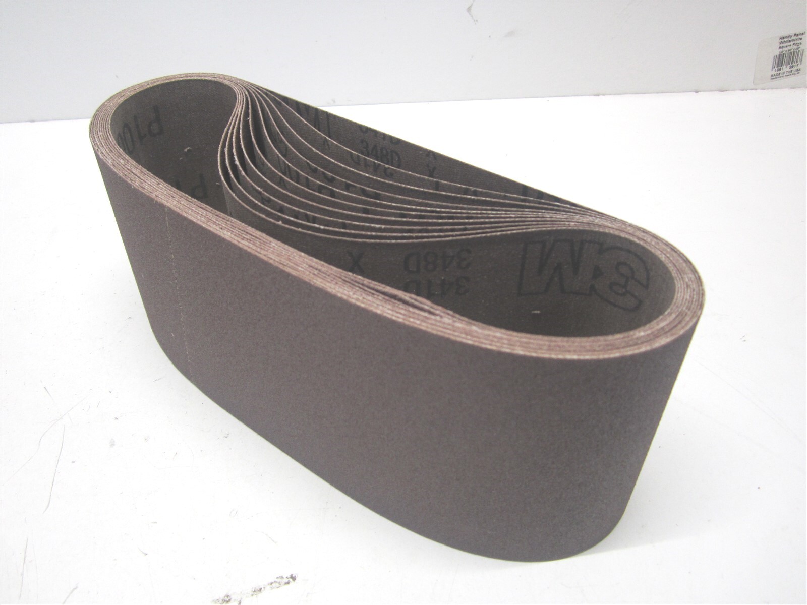 3M (66612) 4″ x 24″ OAL 100 Grit Fine Aluminum Oxide Abrasive Belt – Pack of 10