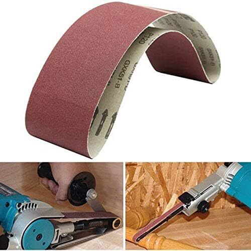 SATC 5PCS 4“ x 36”(100x915mm) Aluminum Oxide Abrasive Sanding Belts P80 for Wood