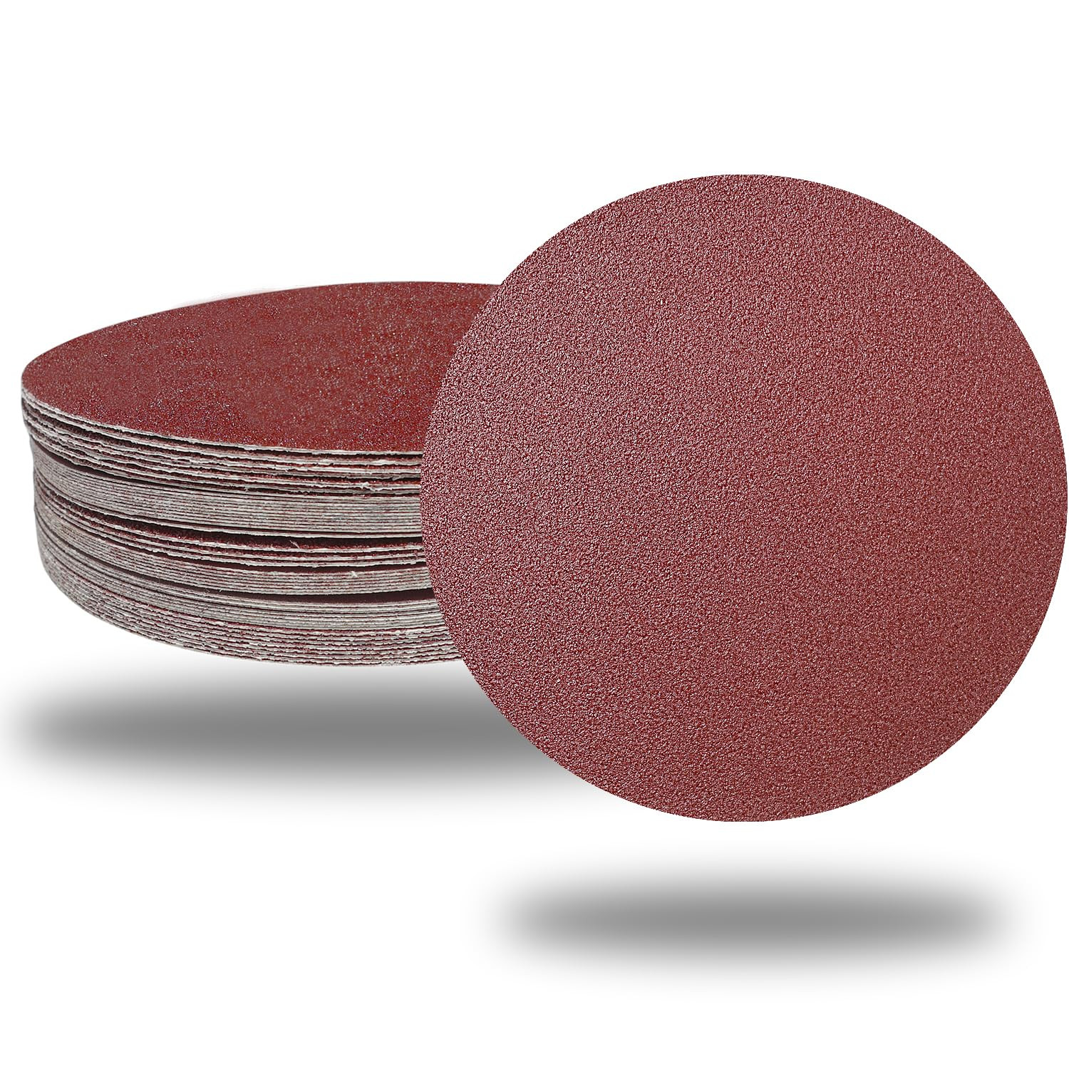 Premium 60 PCS 6″ PSA Sanding Discs – 10 Each of 80 100 120 180 240 400 Grit – 6