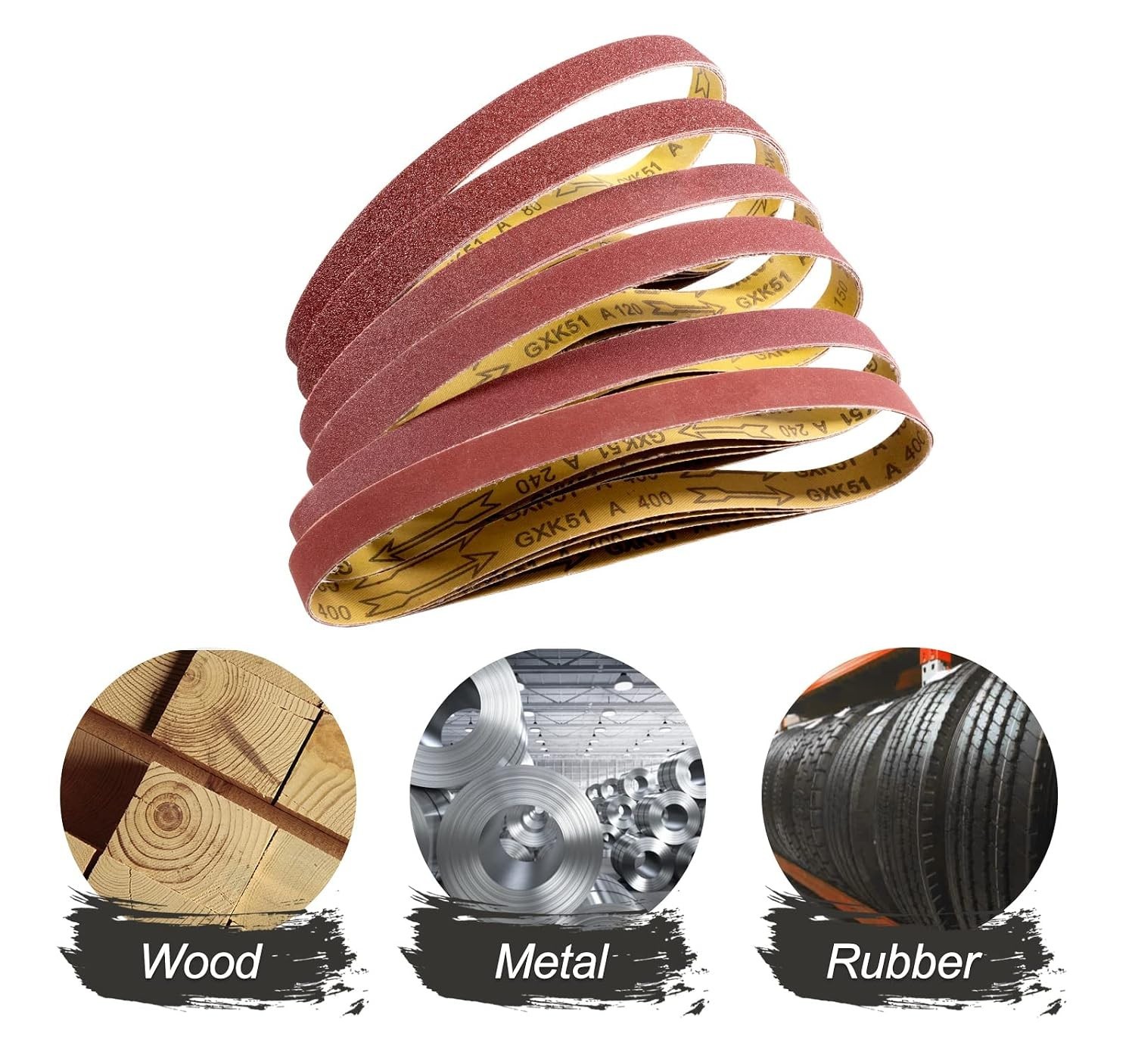 Versatile 1×30-Inch Sanding Belts, 24PCS for Heavy-Duty Projects – All Grits