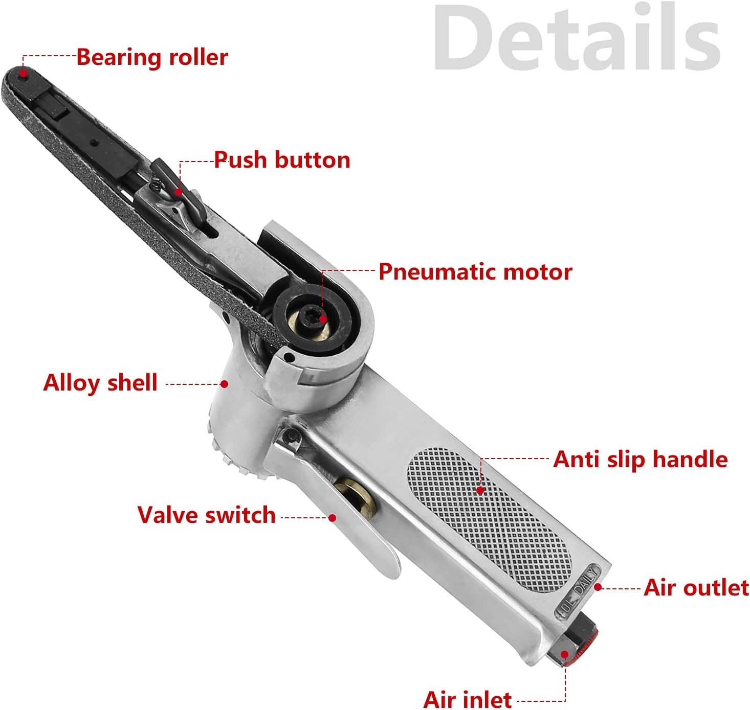 Mini Handheld Angle Grinder Industrial Pneumatic Tool Air Belt Sander…
