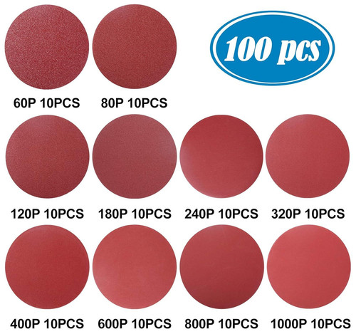 S SATC Premium PSA Sanding Discs 6 Inch 100 PCS 60 80 120 180 240 320 400…