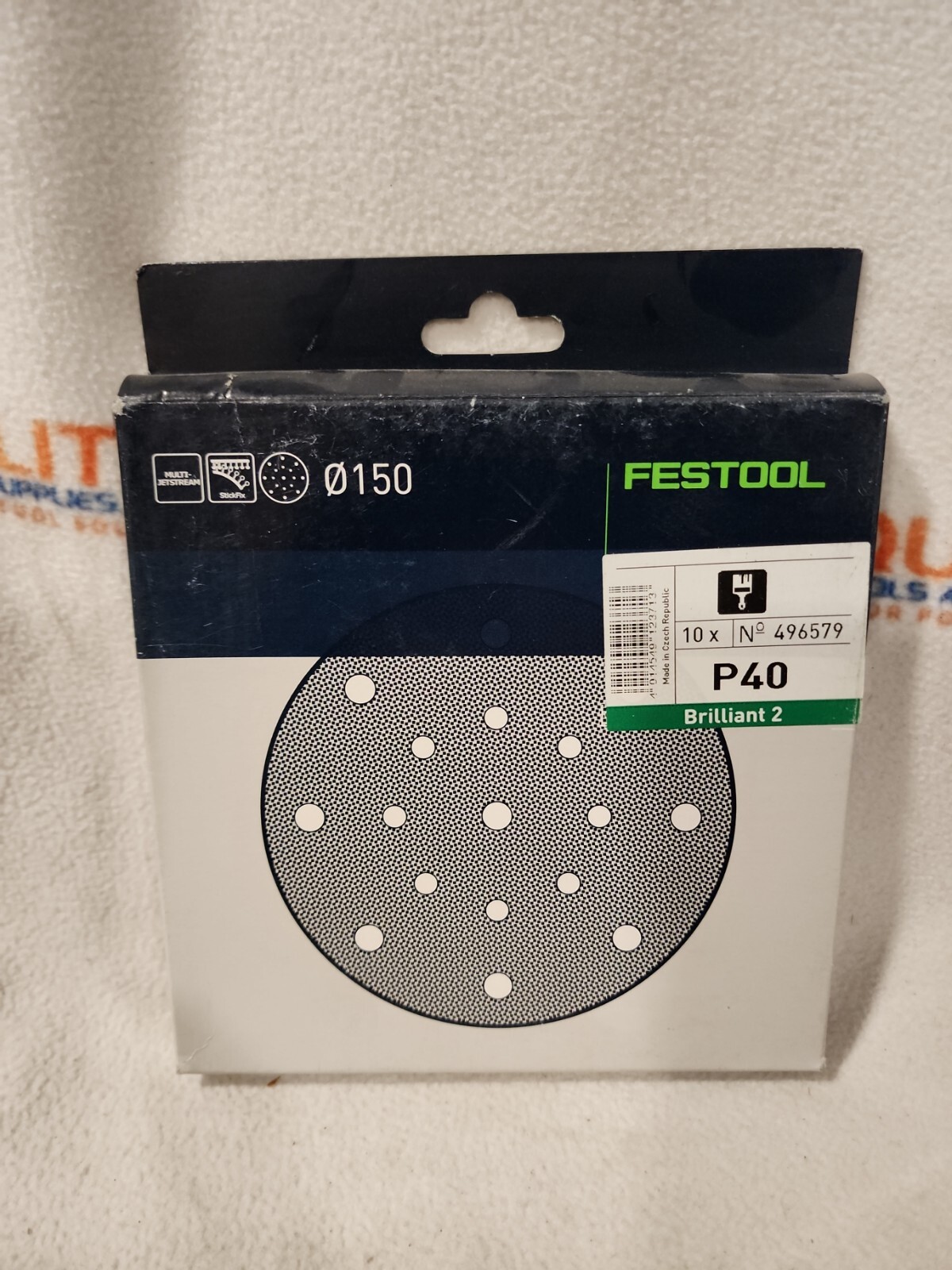 Festool 496579 Brilliant 2 P40 Grit Abrasive Sheet, Pack of 10