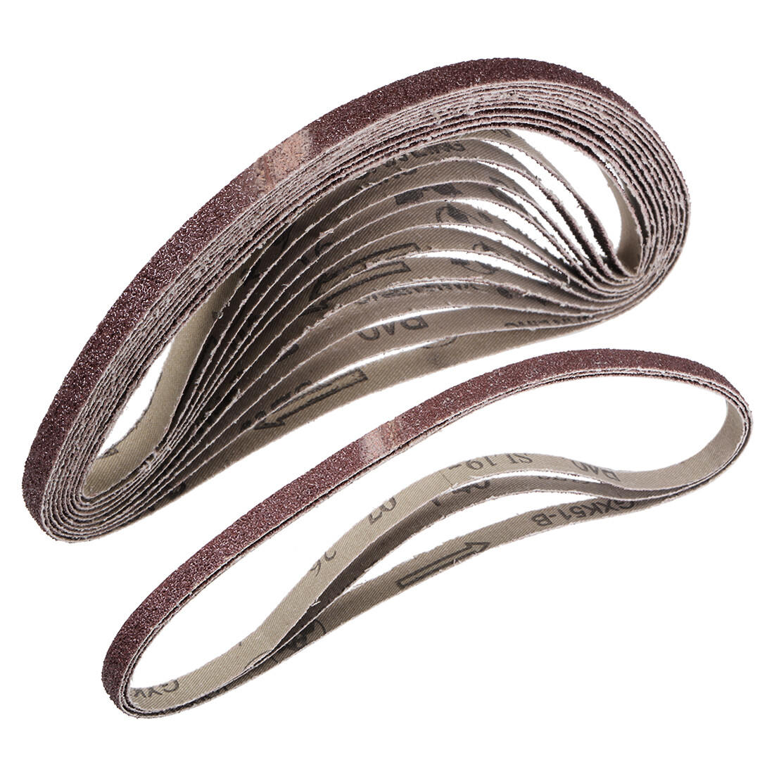12pcs Sanding Belt 40 Grit Aluminum Oxide 3/8-inch x 21-inch