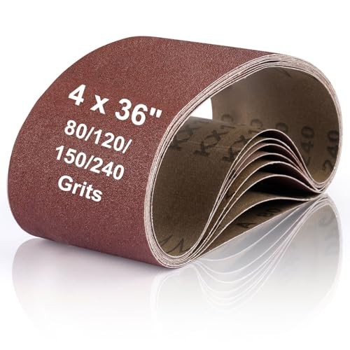 8 Pcs 3×21 Belt Sander Paper 80 120 150 240 Grit Aluminum Oxide for Woodworking