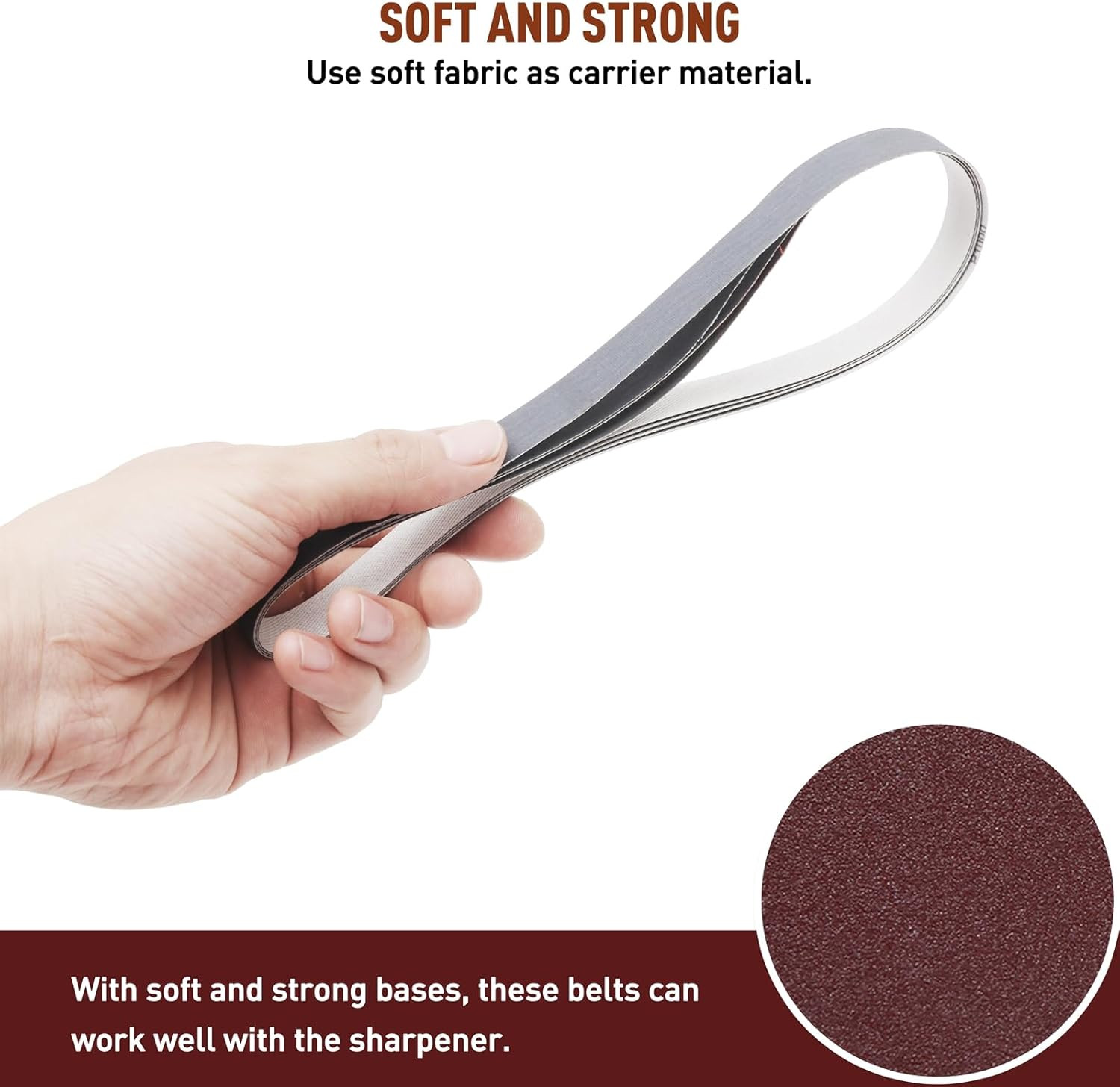 36 Pcs 1/2″ x 18″ Sanding Belts Set, 4 Each of 80/120/240/400/600/800/1000/2500/