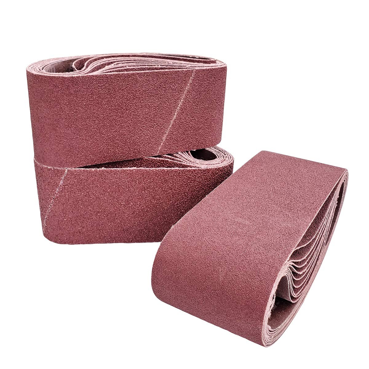 20 PCS 2.5 inch x 14 inch Abrasive Sanding Belts – 5 Each of 40 80 120 240 Grit