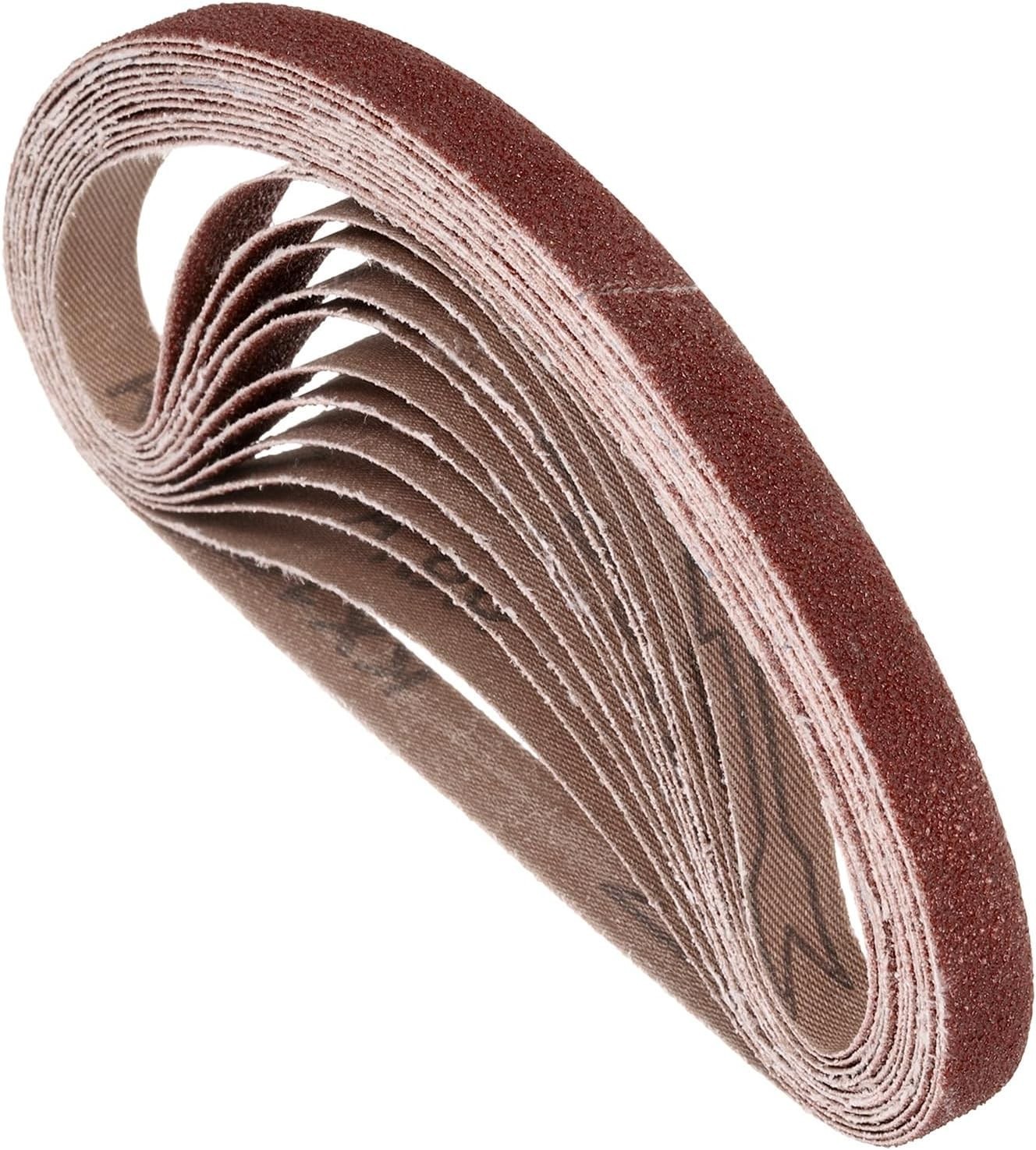 12Pcs 1/2x18inch Sanding Belts Sandpaper for Metal Wood Grinding Abrasive Tool