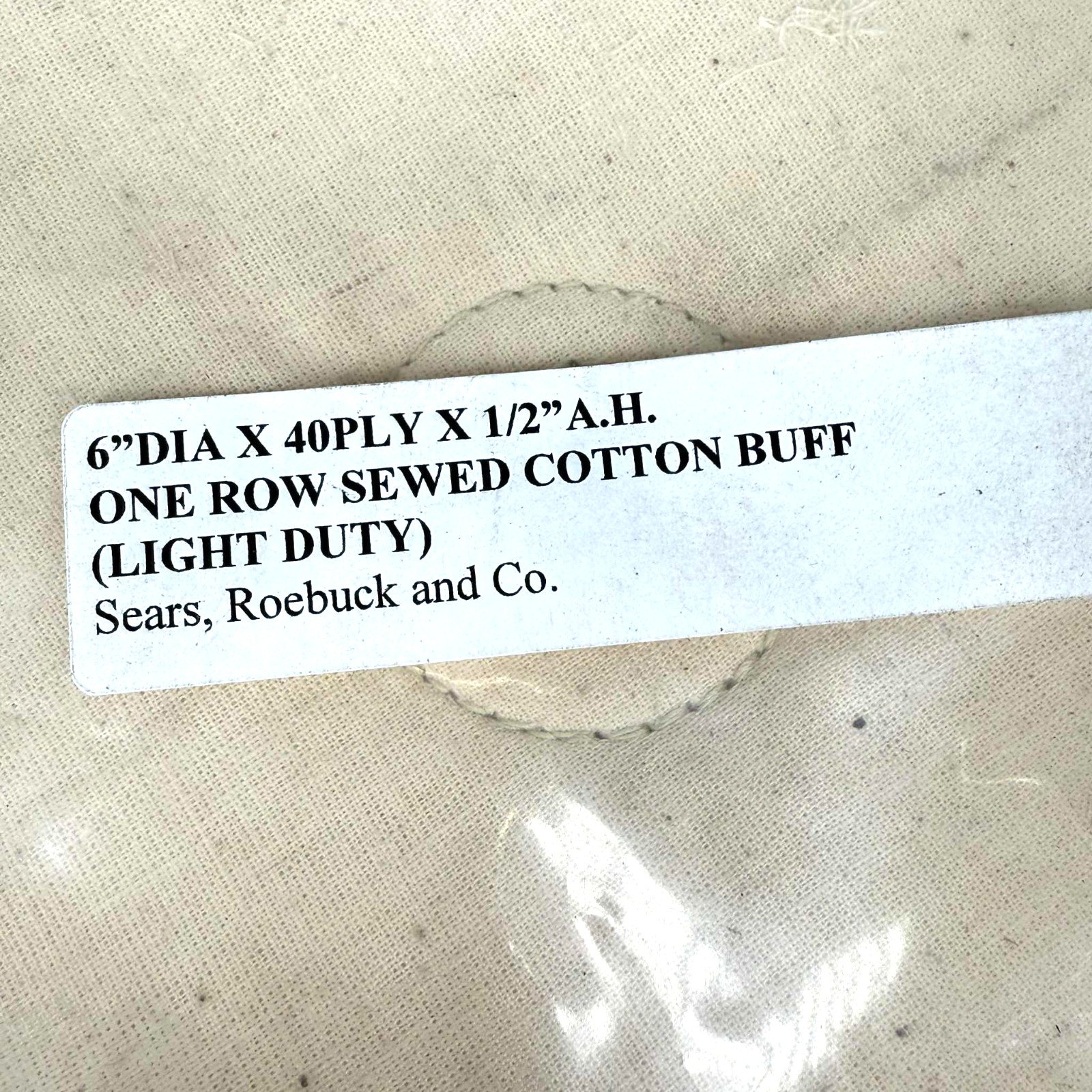 Sears Craftsman 6″ Buffing Wheel 1/2″ Arbor Hole 40Ply Cotton Buff New Open Box