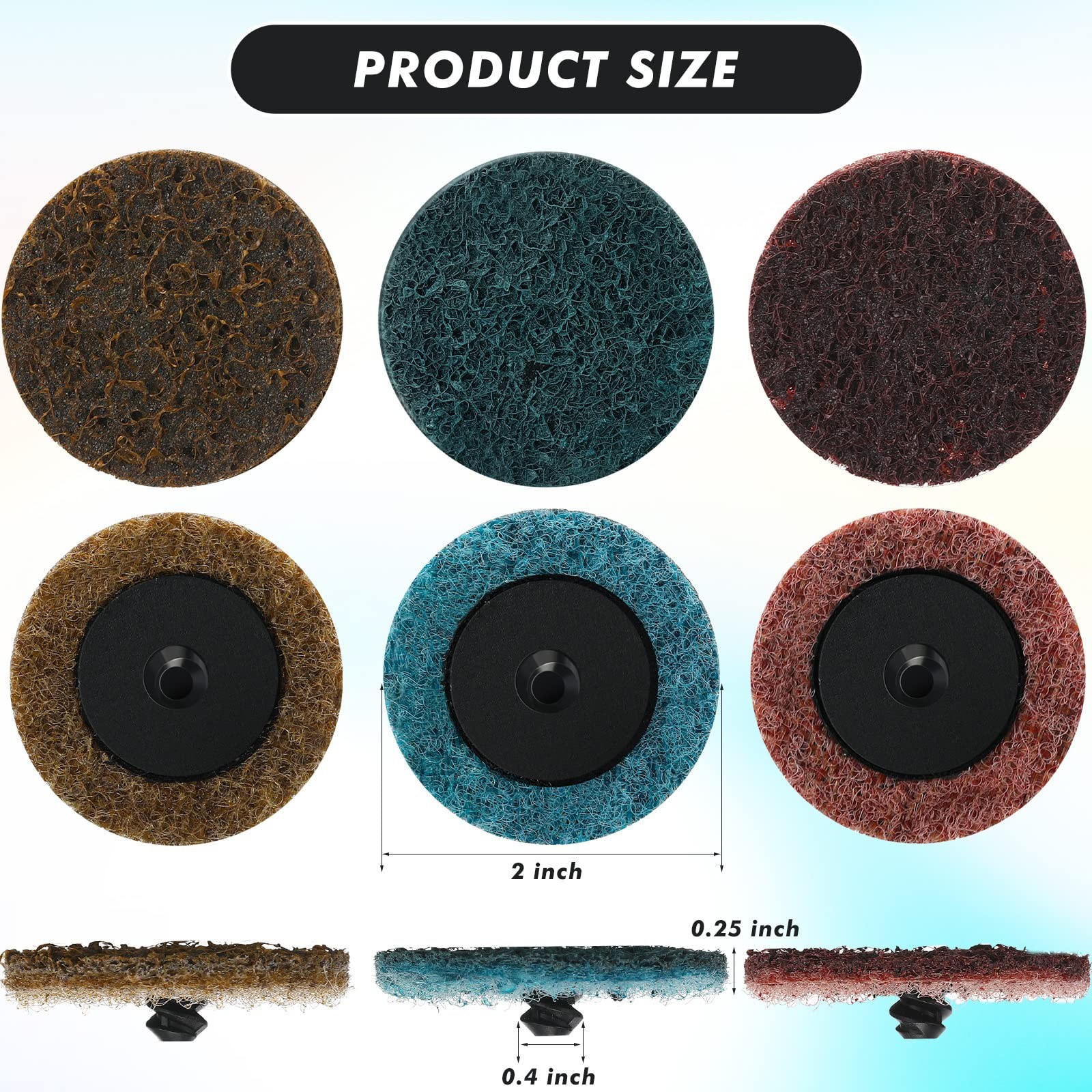 150 Pcs 2″ Sanding Discs – Fine, Medium, Coarse Pads for Die Grinder, Surface Pr