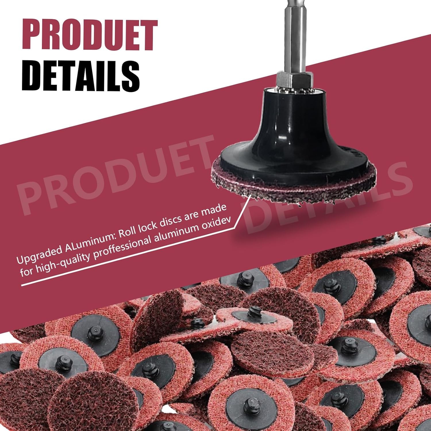 50Pcs Surface Conditioning Disc Sanding Disc 2 Inch Quick Change Roloc (74