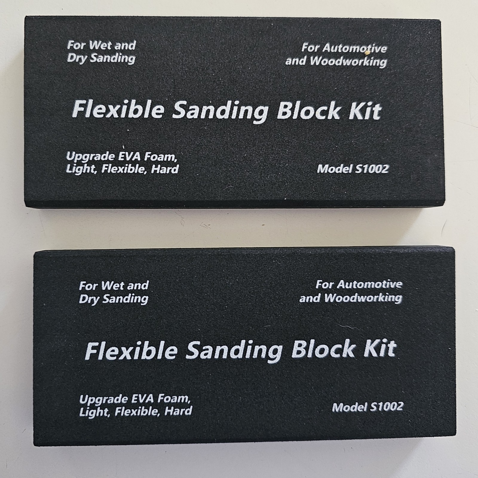 7PCS Sanding Block Kit Flexible EVA Foam Wet or Dry Autobody Hand Sanding Black