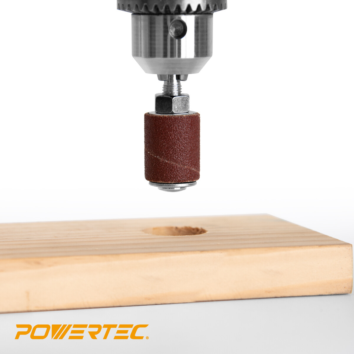 POWERTEC Drill Press Sanding Drum Kit w/ 1/4″, 1/8″ attachments – 25pcs (71635)