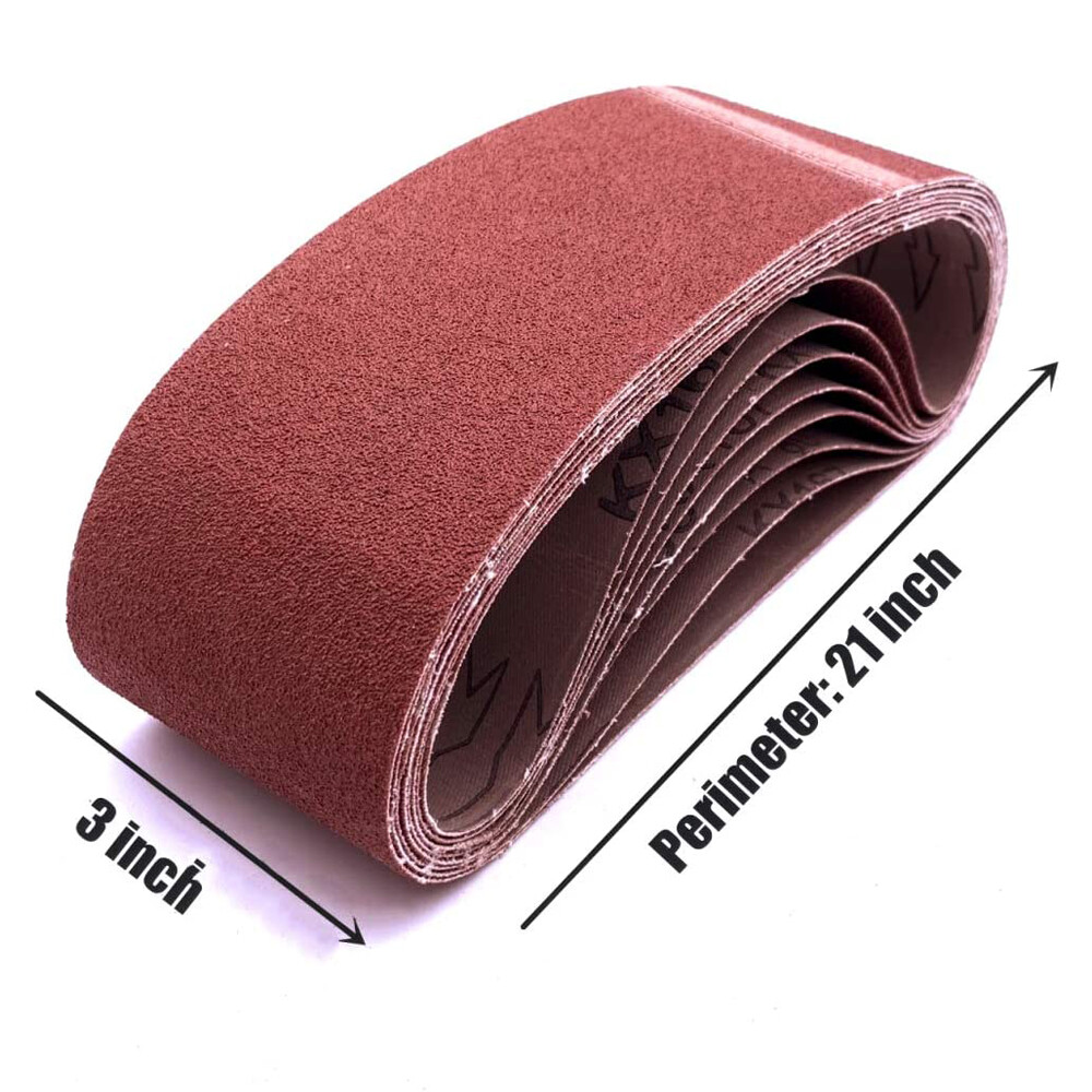 20PCS Sanding Belt 40 60 80 120 150 240 400 Grit Belts Sander Sandpaper 3×21 In