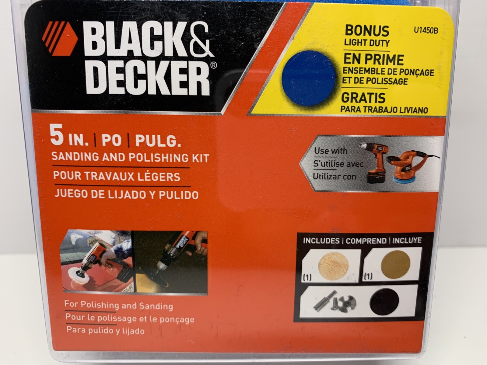 BLACK & DECKER 5 in SANDING And POLISHING KIT Bonus Light Duty Pad