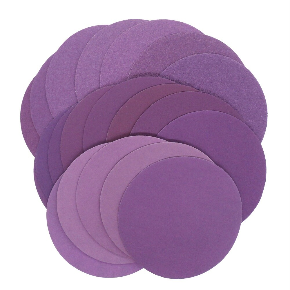 5 Inch 125mm Purple Sandpaper Wet And Dry Sanding Discs Waterproof 60-10000 Grit