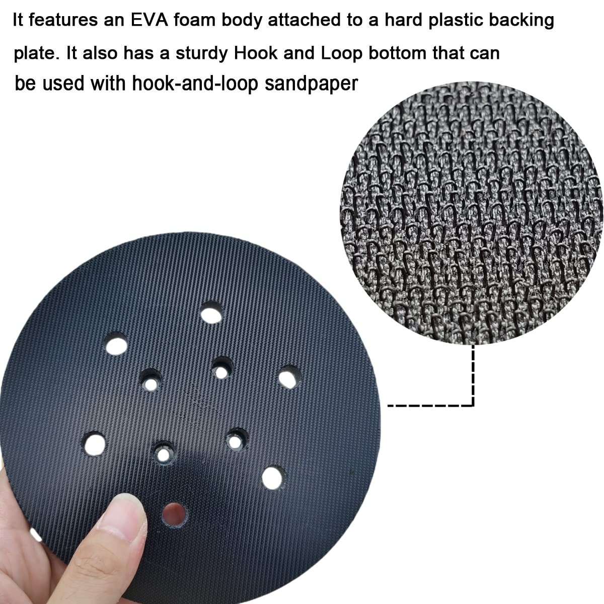 6 Inch 6 Hole Replacement Sander Pad for Ridgid R2611 Random Orbit 6
