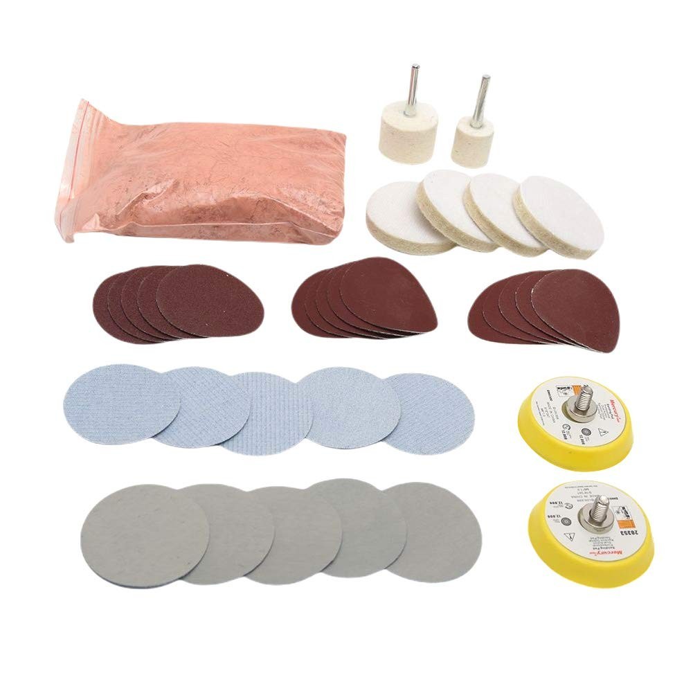 WOOPOWER Glass Polishing Kit, 34Pcs/Set Scratch Removal Set Deep as shown