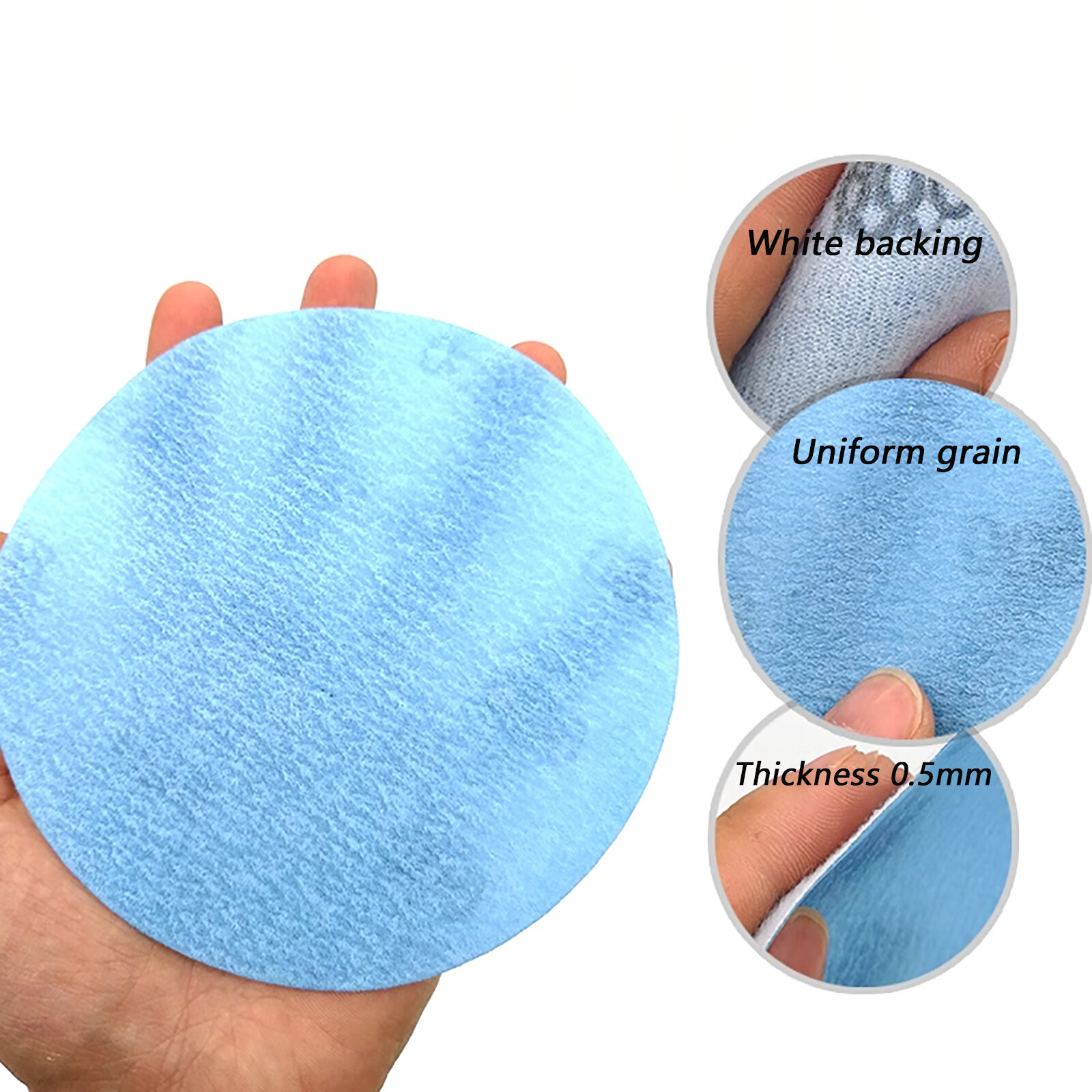 5 Inch 125mm Wet and Dry Sanding Discs Round Sandpaper Film Pads 600-5000 Grit