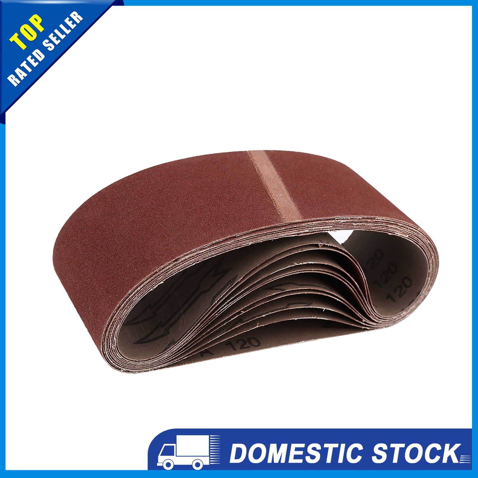 Pack of 10 3″x21″ Aluminium Oxide Sanding Belts 120 Grit for Metal Wood Grinding