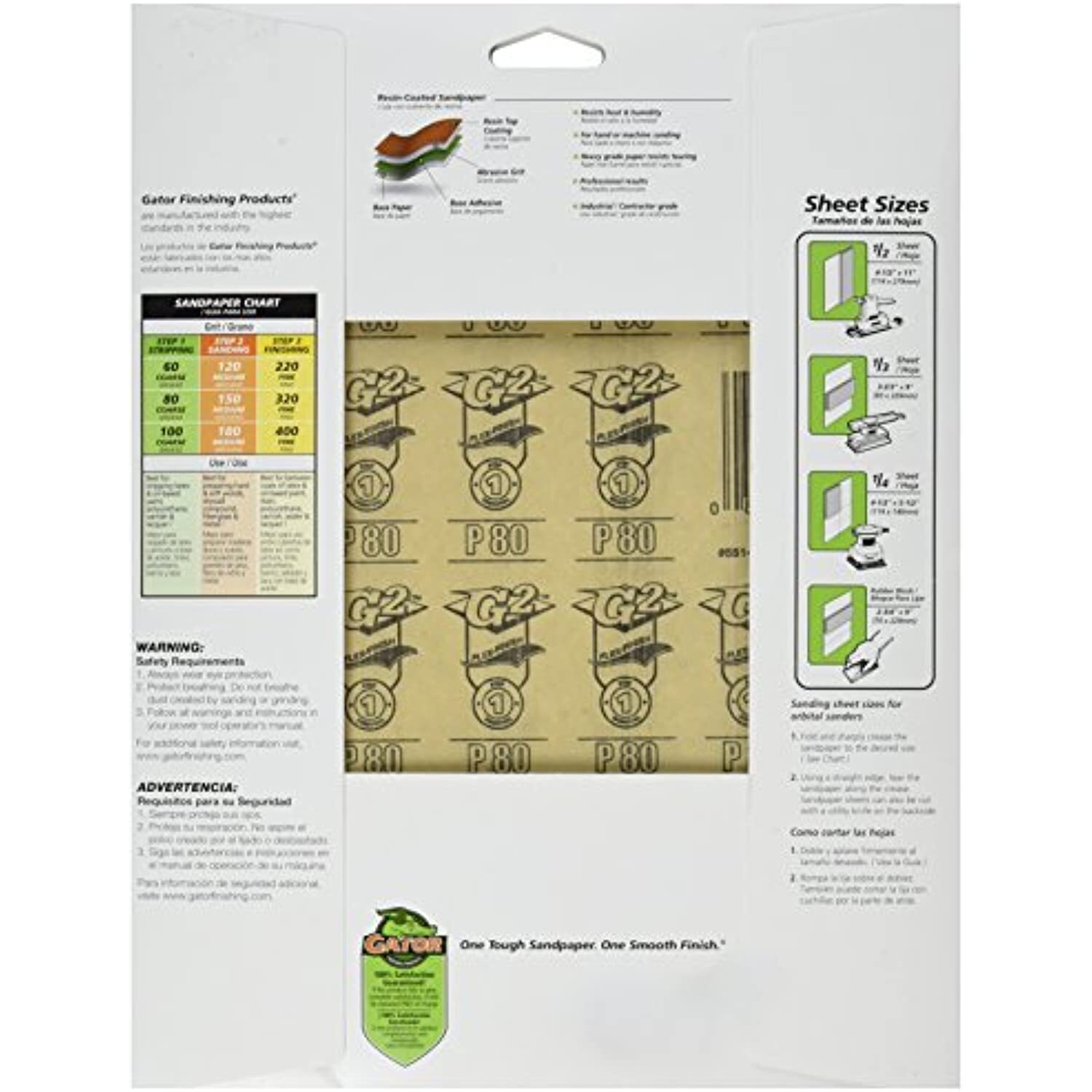 ALI INDUSTRIES 7261 80 25 CT Grit Sand Sheet, 9-Inch x 11-Inch, 3-Pack