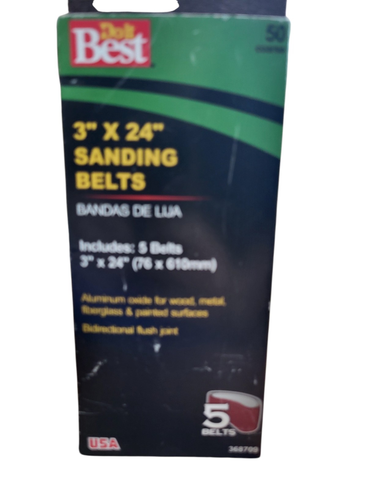 Do it Best 3″ x 24″ Dual Direction Sanding Belt 50 grit 5 Belts New free ship