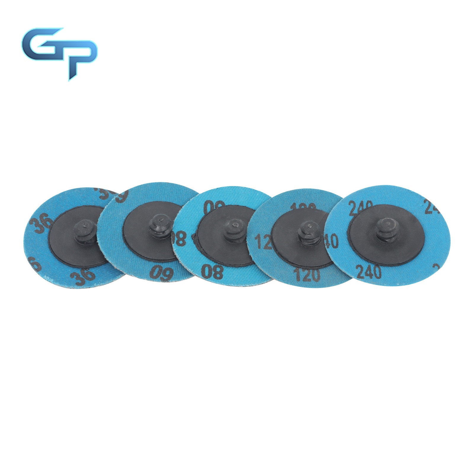 50 PCS 2 Inch 36/60/80/120/240 Grit Roll Lock Sanding Discs for Die Grinder