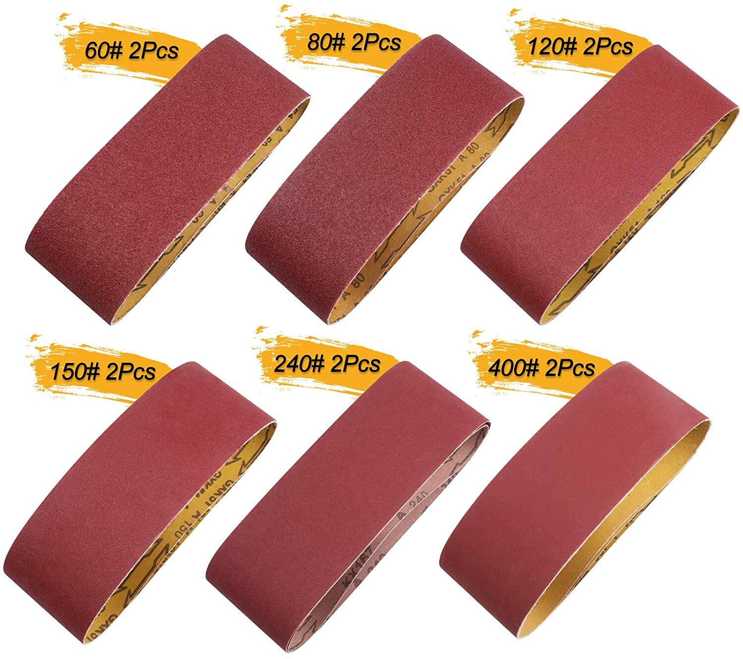 12PCS Sanding Belts 4 x36 inch 60 80 120 150 240 400 Grit Belt Sander Sandpaper
