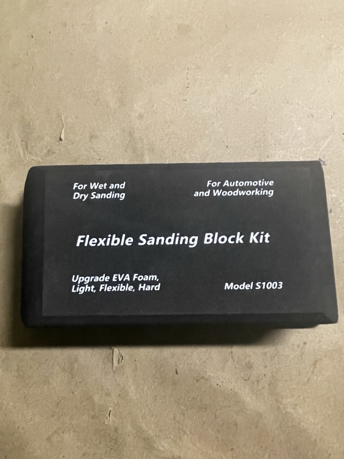7PCS Sanding Block Kit Flexible EVA Foam Wet or Dry Autobody Hand Sanding Black