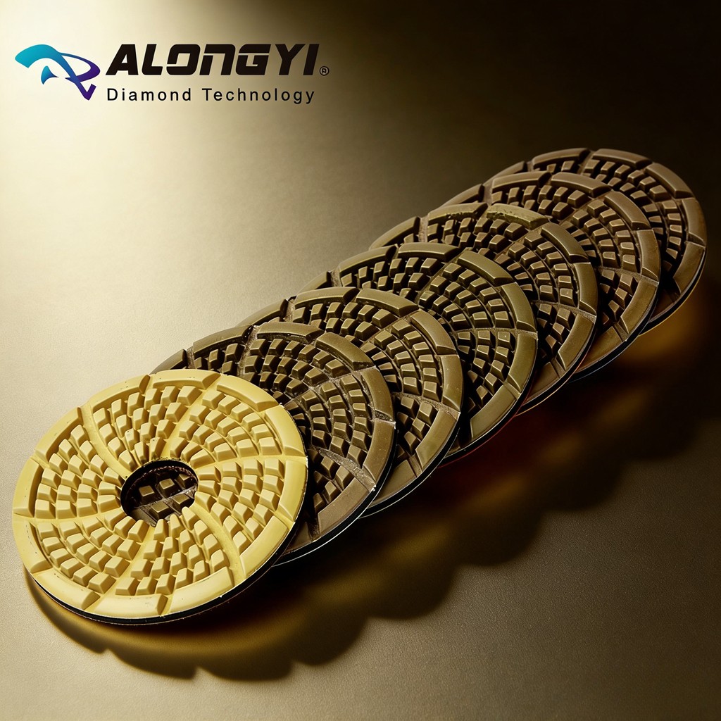 3″ 7PCS Diamond PolishingPad Kit Professional Concrete Floor SandingDisc Wet Use