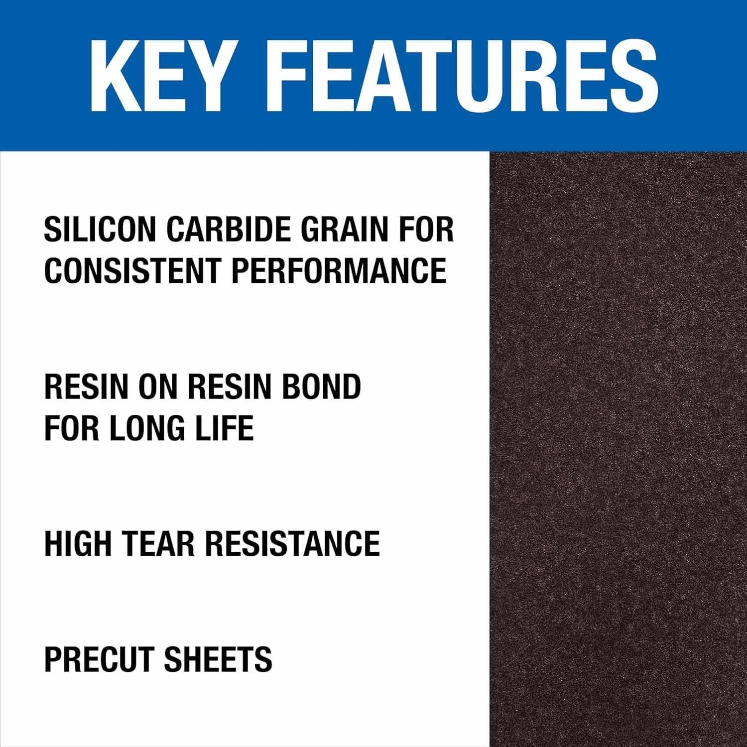 418036 Silicon Carbide 12″ x 18″ Floor Sanding Sheets, 36 Grit (20 pack)