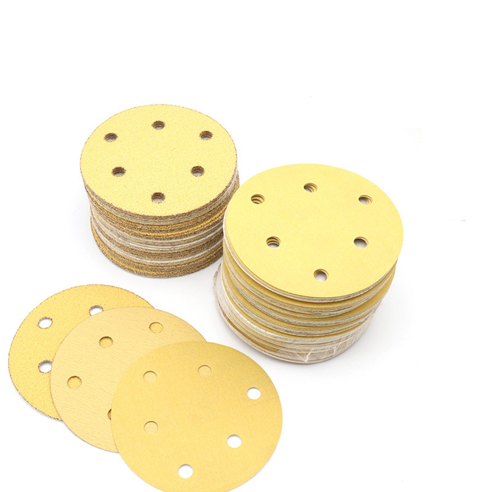 5 Inch 125mm Round Dry Sanding Discs 80-800 Grit Hook & Loop Sandpaper 6 Holes
