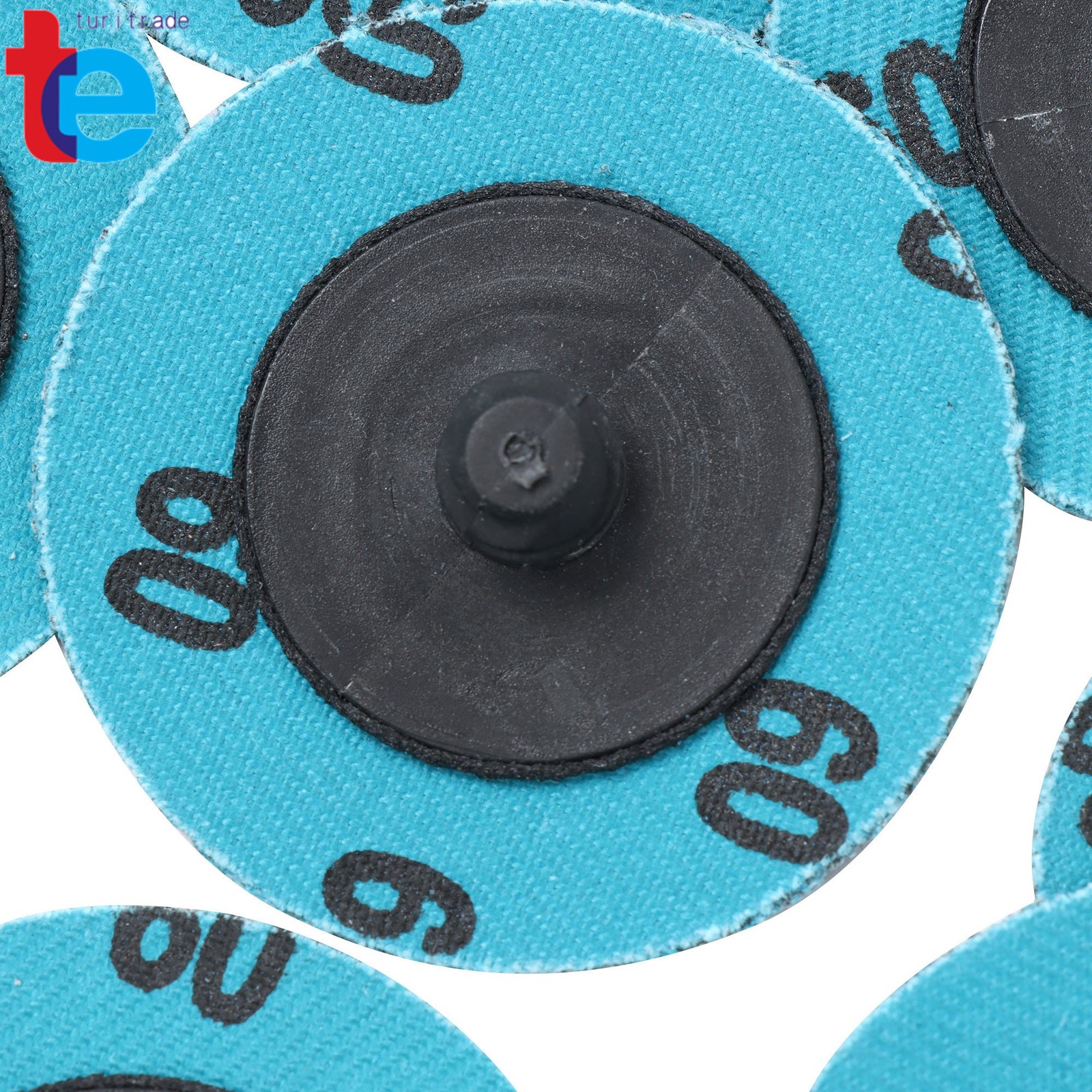 80 Pieces 2 Inch 36/60/80 Grit Roll Lock Die Grinder Sanding Grinding Discs