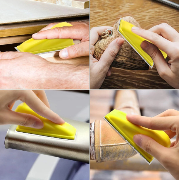 140PC 3.5″x1″ Micro Detail Sanding Paper & 2 Sanding Block Set for Woodwork