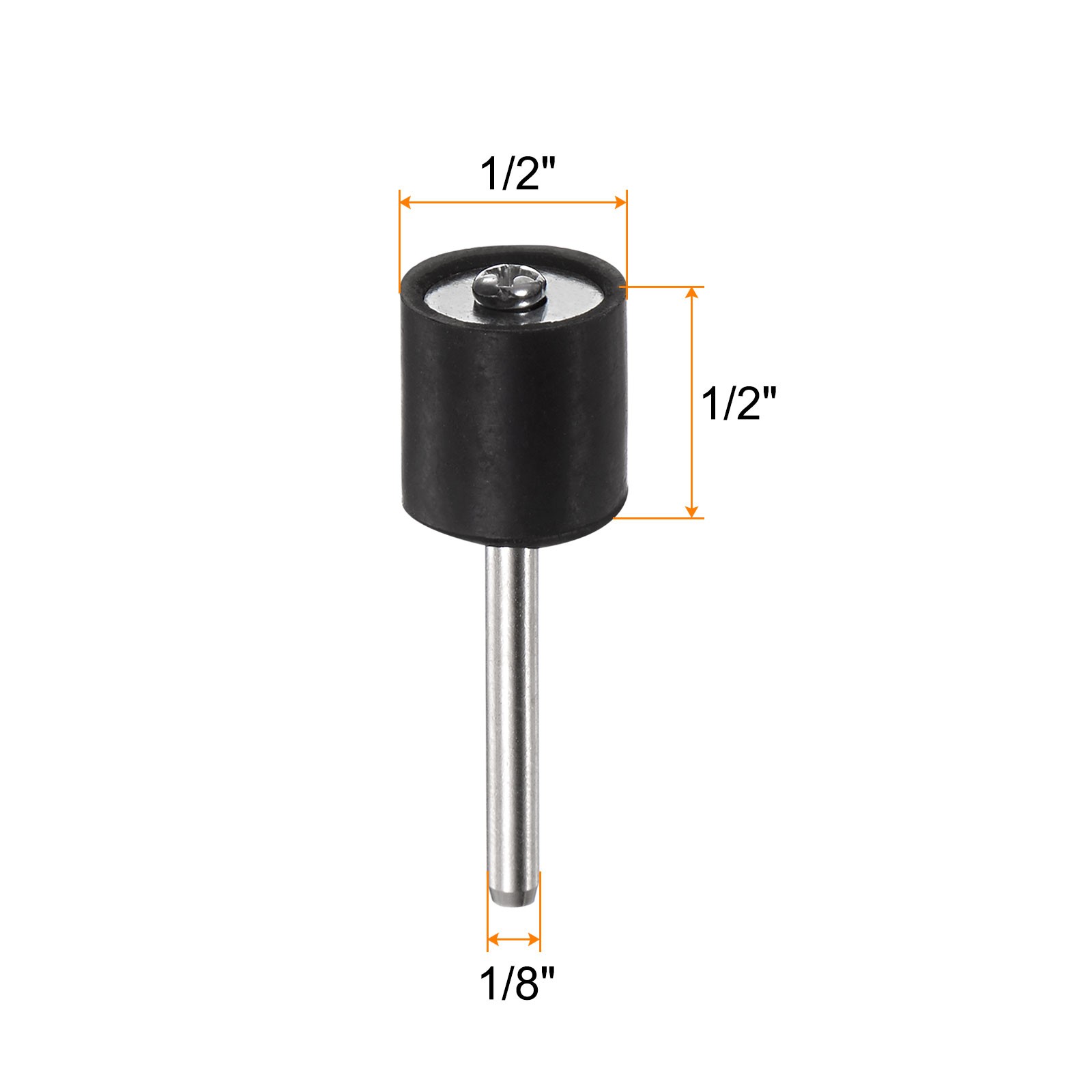12pcs 1/2″ Sanding Drum Rubber Mandrels 1/8″ Shank Sanding Sleeve Holder