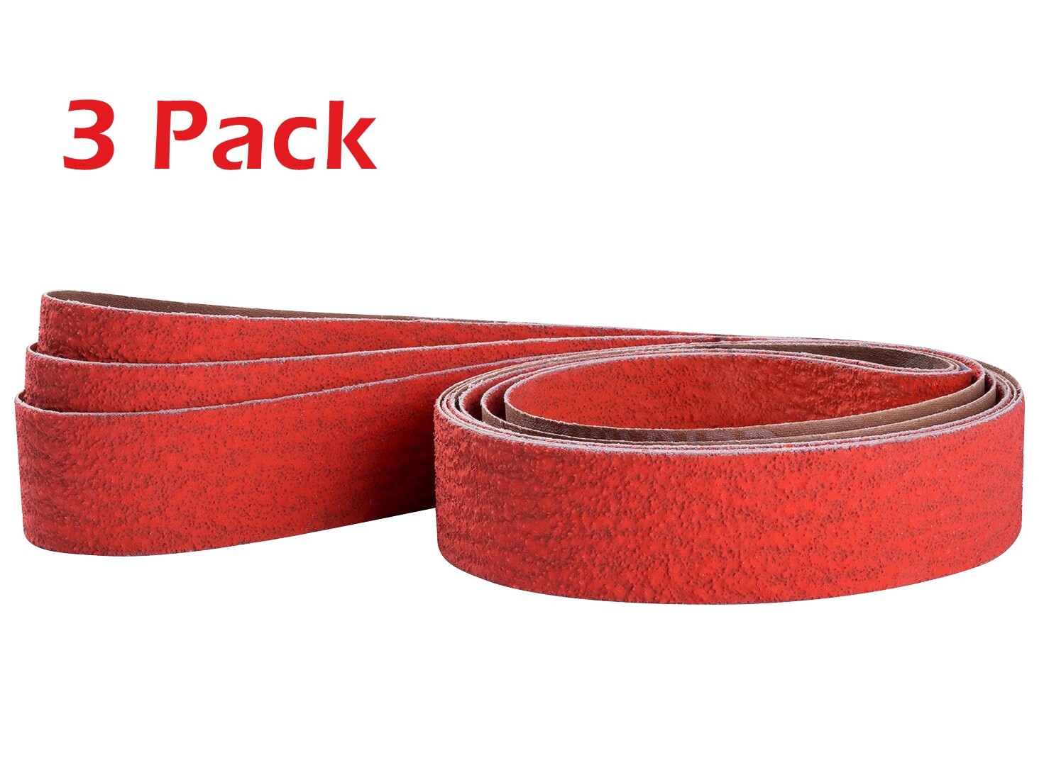 SATC 3PCS 2″x 72″ (50mm*1830mm) Ceramic Sanding Belts for Stainless/Titanium P36