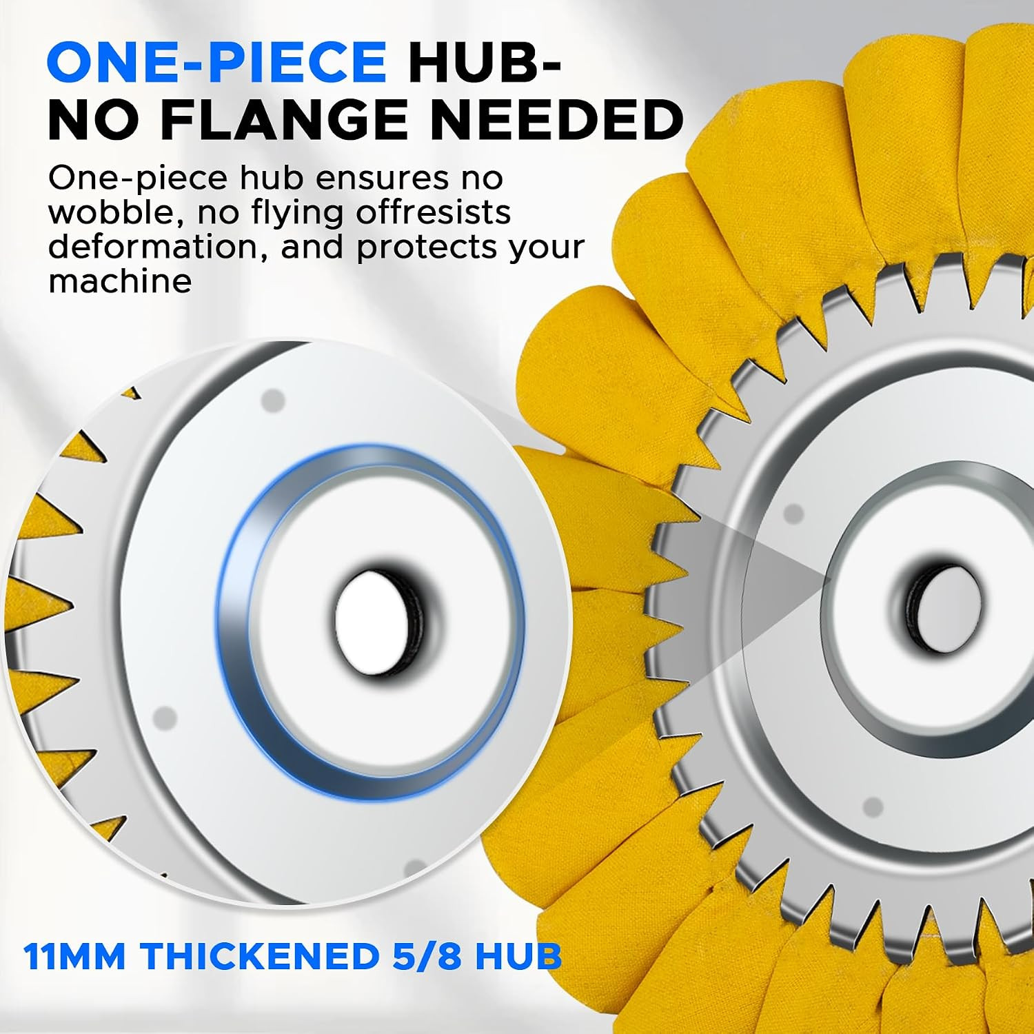 13PCS 8″ S-Shape Airway Buffing Wheel Kit,16-Layer Aluminum Metal Polishing Whee