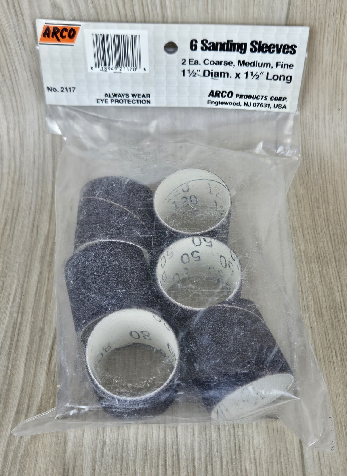 ARCO Aluminum Oxide Spindle Sanding Sleeves 1.5″ x 1.5″ 3 Grits USA Made Vtg