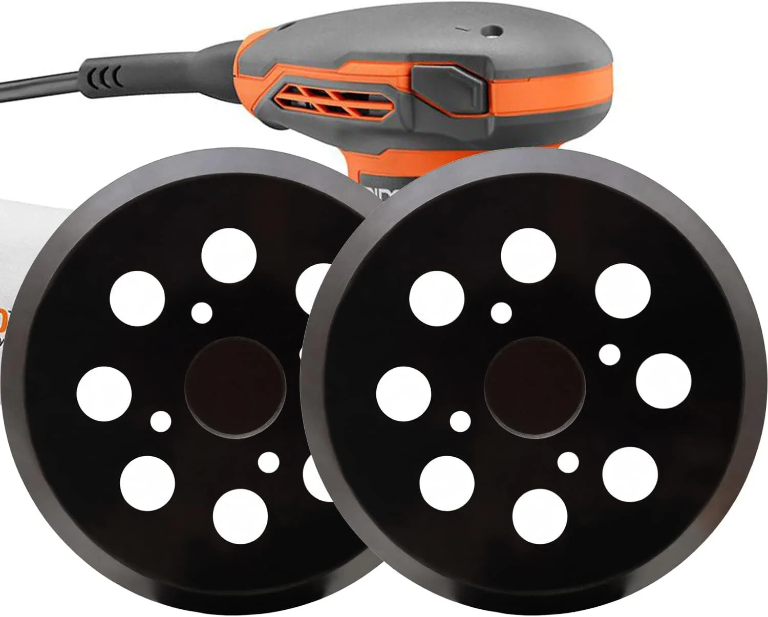 2 Pack 5 Inch 8 Hole Hook and Loop Sander Pad for Ridgid R2600, R2601 5″ Random