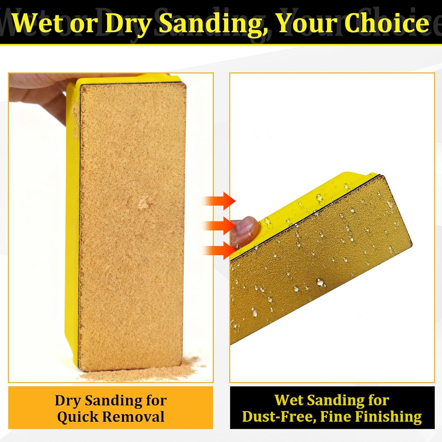Upgrade 9 Pieces of Sanding Block Kit, Hook and Ring Design, Including 20 Pieces