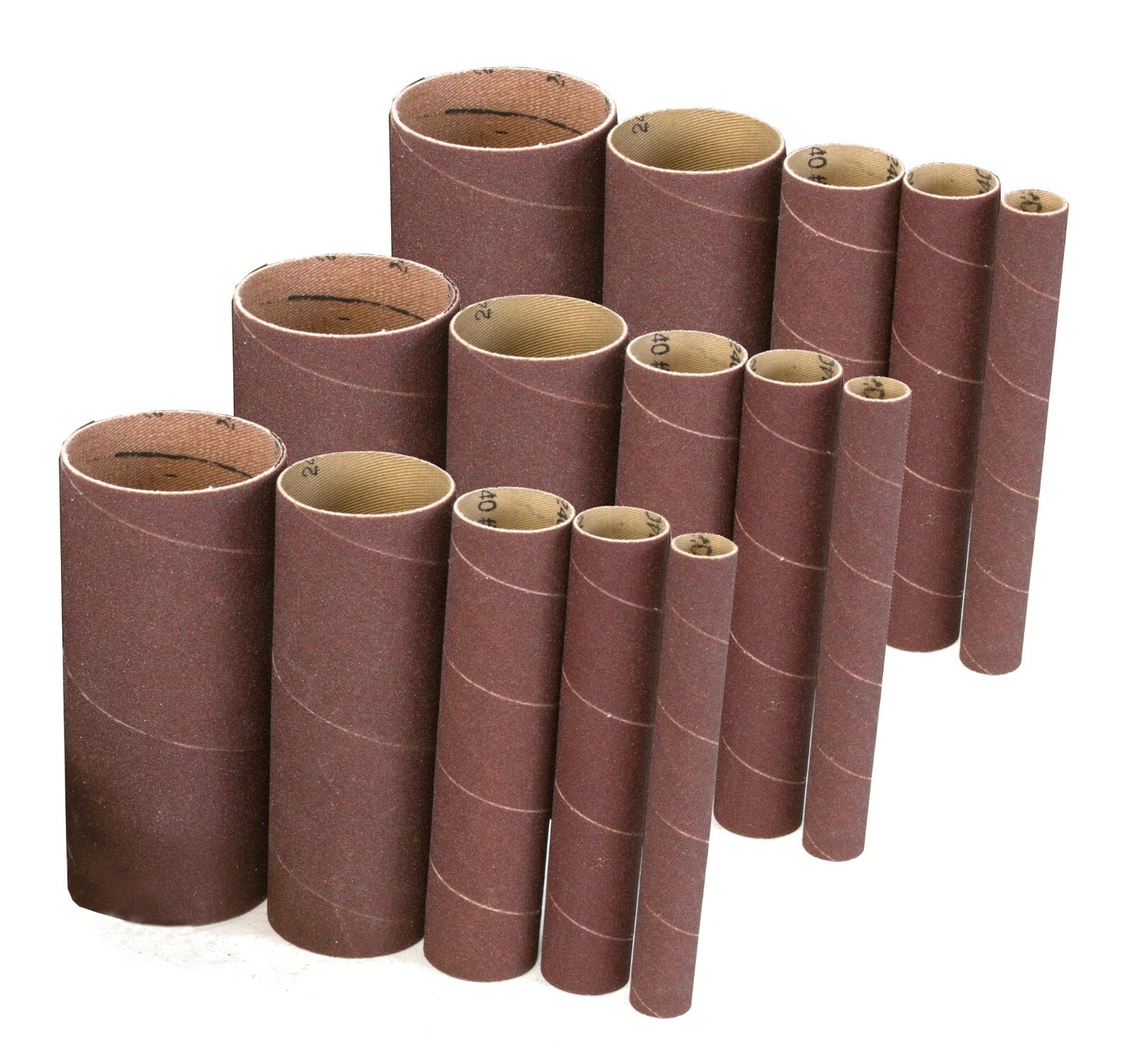 WEN 6535SPA Oscillating Spindle Sandpaper Sleeves, Assorted Grits, 15 Pack