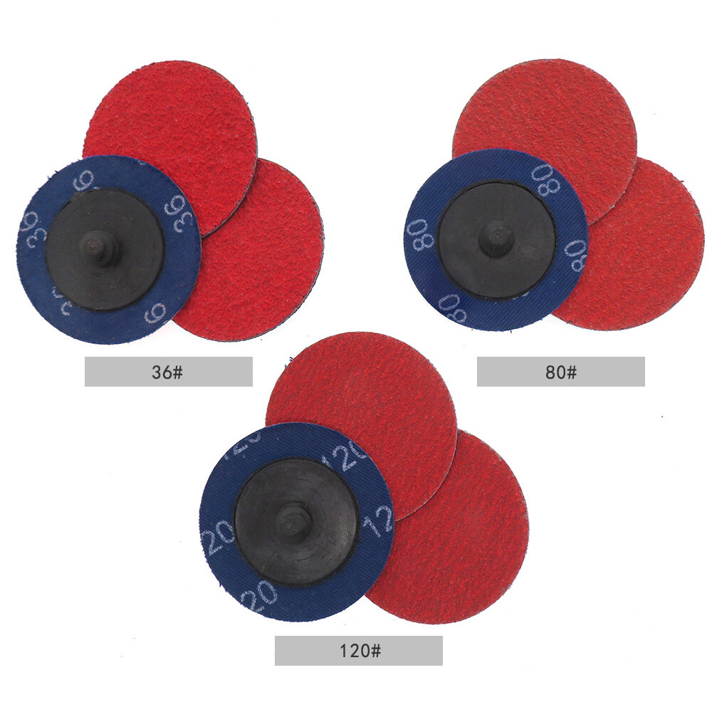 2 Inch 50mm Sanding Discs Roll Lock Quick Change Grinding Disc 36/80/120 Grit