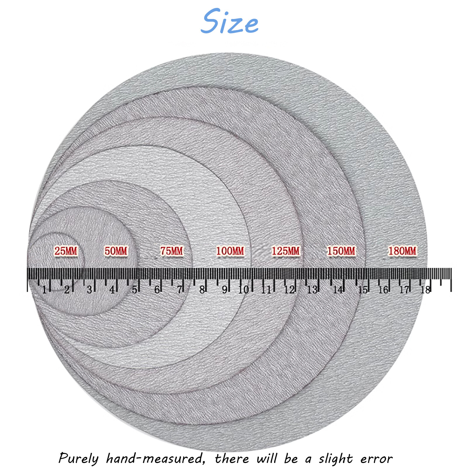 25/50/75/100/125/150/180mm Eccentric Sanding Discs White Sandpaper 60-1200 Grit