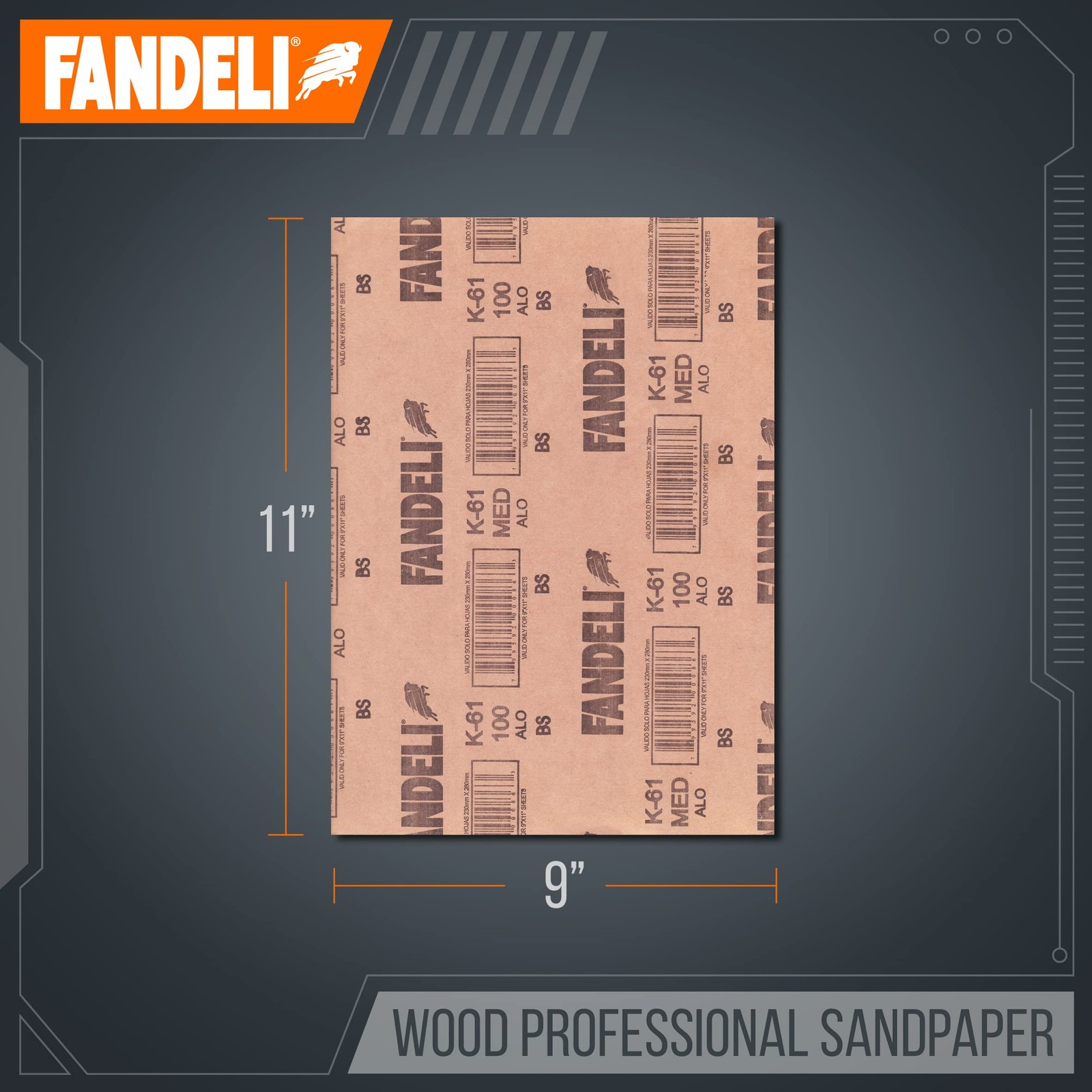 Fandeli | Wood Sanding Paper | Coarse Grit | 25 Sheets of 9” x 11” | Perfec…
