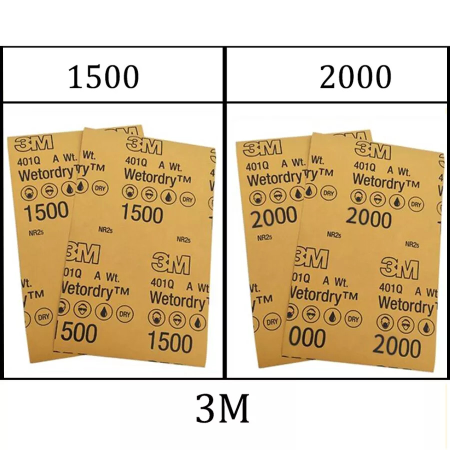 For 3M Fine Sandpaper 1500/2000 Grit Sandpaper For Polishing Car Paint (50pcs)