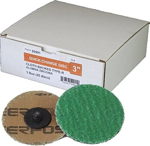 Sungold Abrasives 59901 AZ Cloth Discs 36 Grit 3″ Roll-On Grinding Quick Change