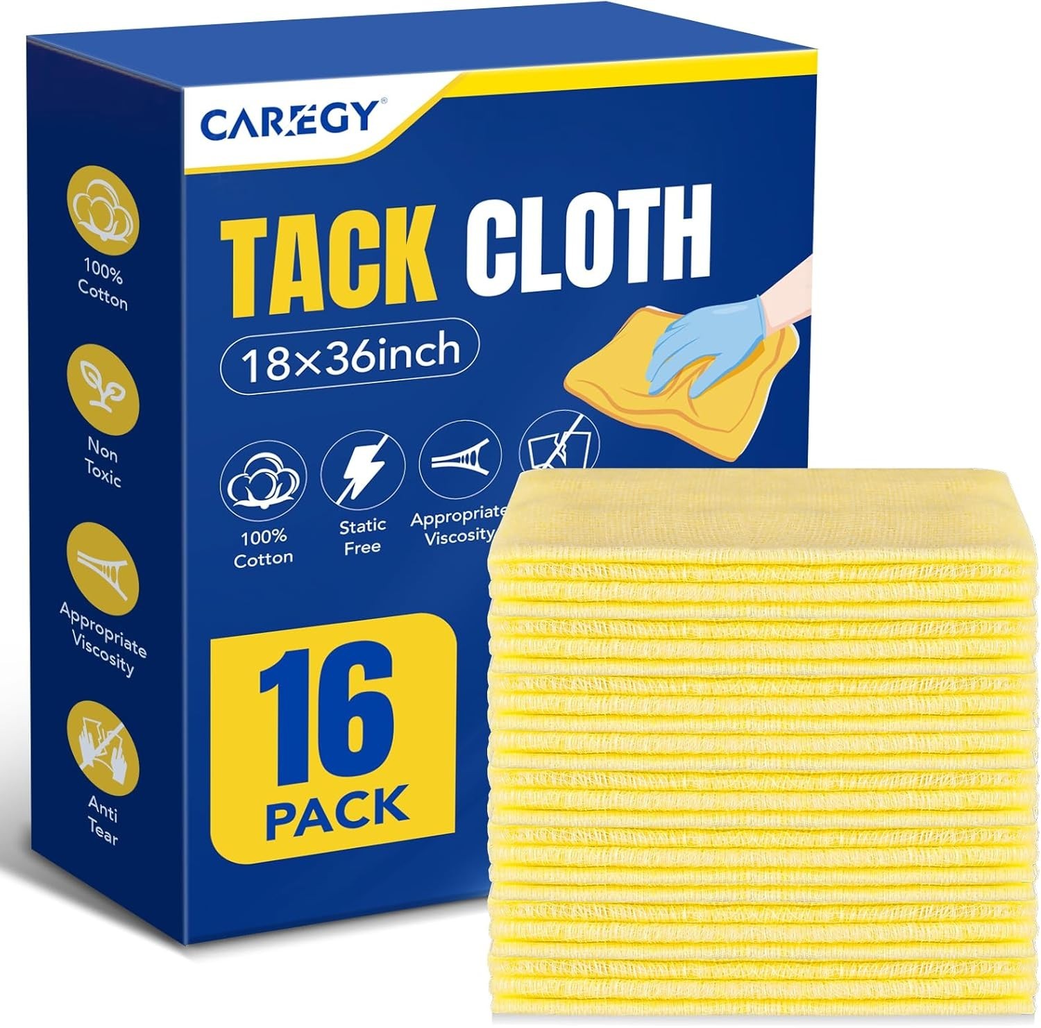 Tack Cloth 16Pcs 36 Inch CAREGY Removing Dust Woodworking Sanding Particles