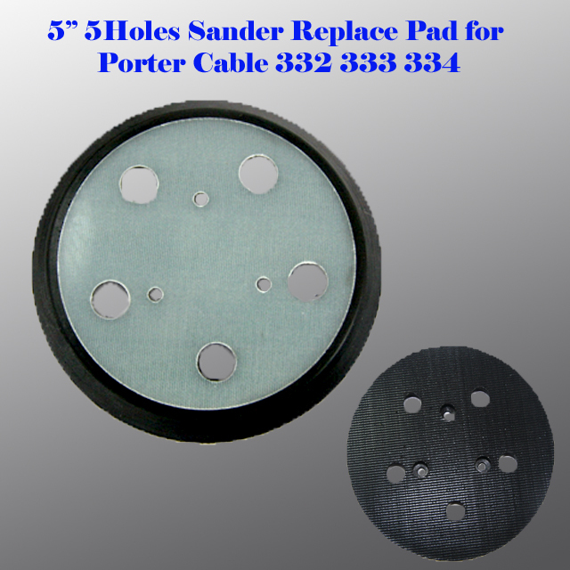 5″ 5 Hole Sander Pad Hook & Loop For Porter Cable 13904 13909 333 334 332